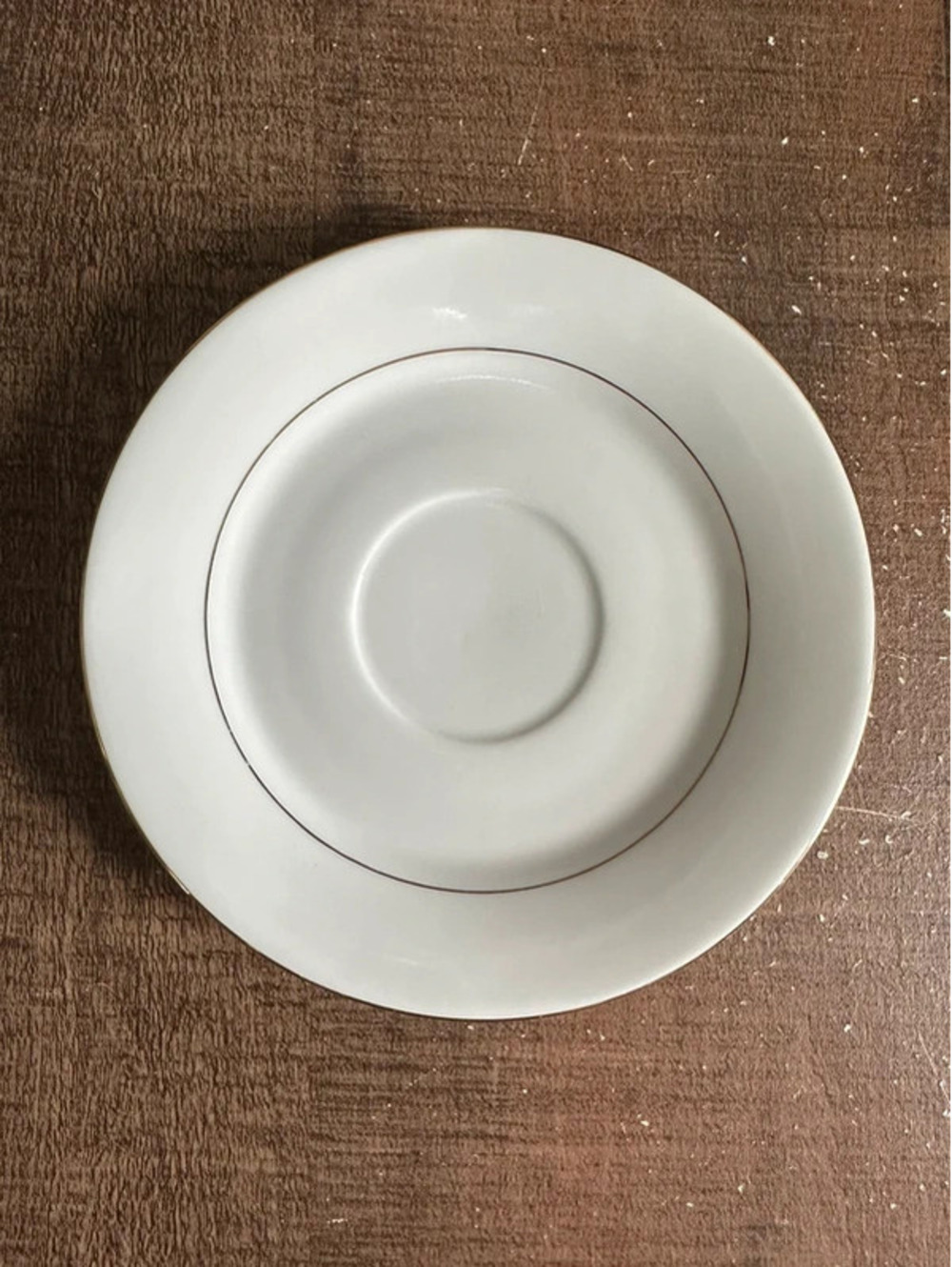 Vintage 1998 Classic Gold #215 6" Saucer White Gold Trim Replacement China